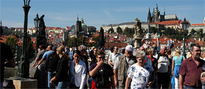 Crowded Charles Bridge