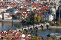 Charles Bridge in the centre of Prague