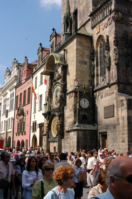 Astronomical Clock and the Old Town Square in a summer day