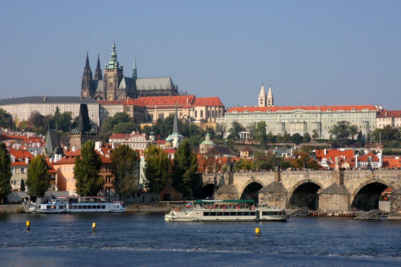 Boat traffic on the Vltava