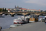 Ship dock on the Vltava river