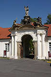 The entrance gate to Brevnov Monastery