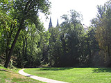 Deer Moat with St Vitus Cathedral at the background