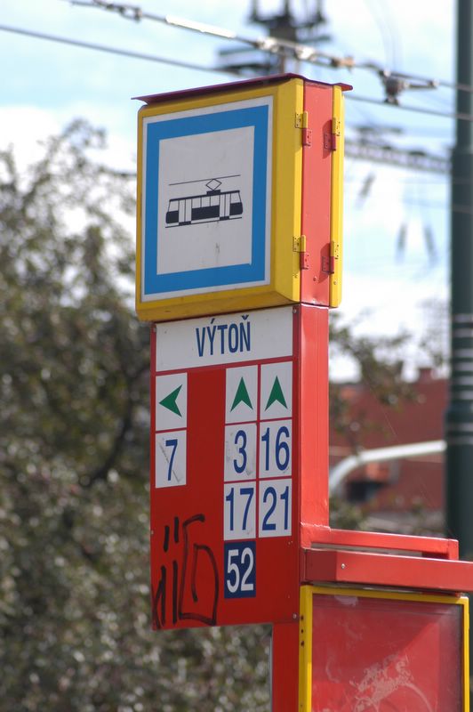 Tram station sign