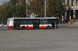 Typical low-floor bus in Prague