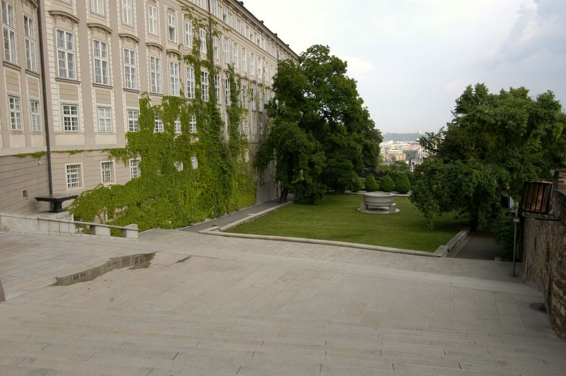 View of the Royal Garden besides the Prague Castle