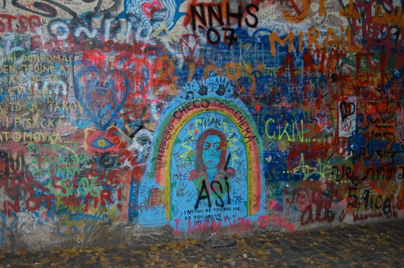 Colourful John Lennon Wall