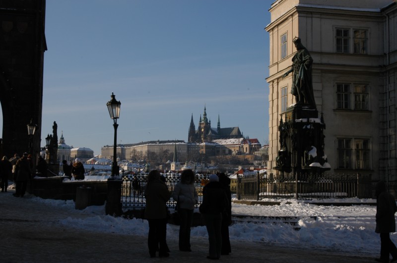 View of Prague Castle from the square