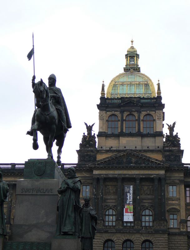 St Wenceslas Statue and the National Museum