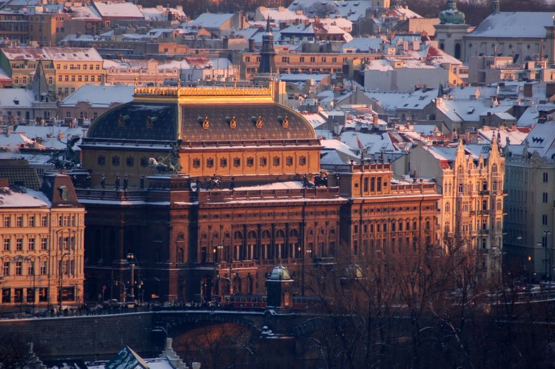 National Theatre under snow