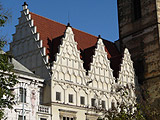 Details of the gables of the New Town Hall