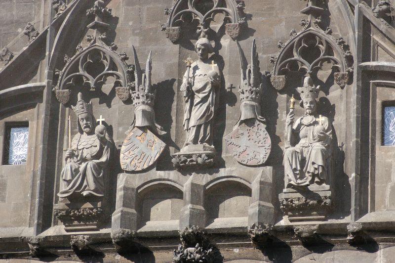 Bridge sculptures: St. Vitus, Charles IV, Wenceslas IV.