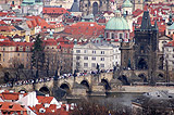Charles Bridge, the Gothic Tower and Old Town