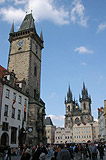 Old Town Hall Tower and the Church of Our Lady before the Tyn