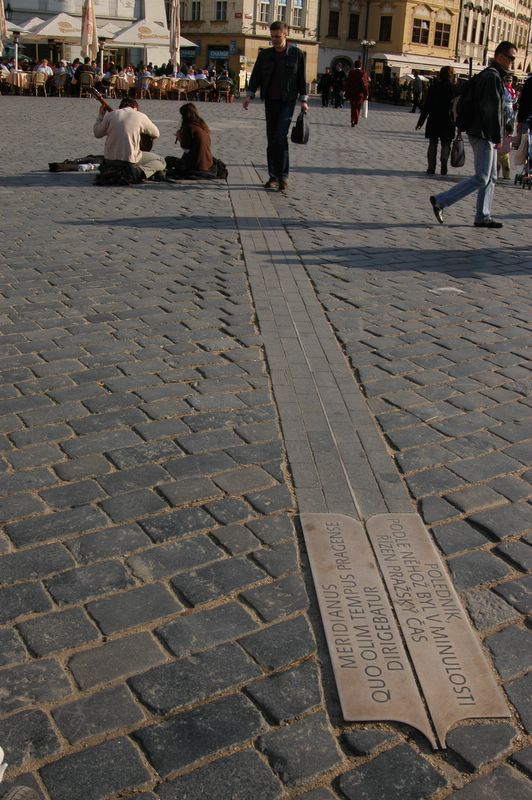 The Meridian, after which they counted time in the past of Prague