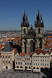 Church of Our Lady in the Tyn from the Astronomical Clock Tower