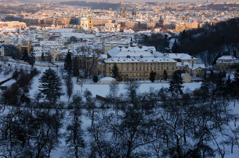 Winter from the heights of Petrin