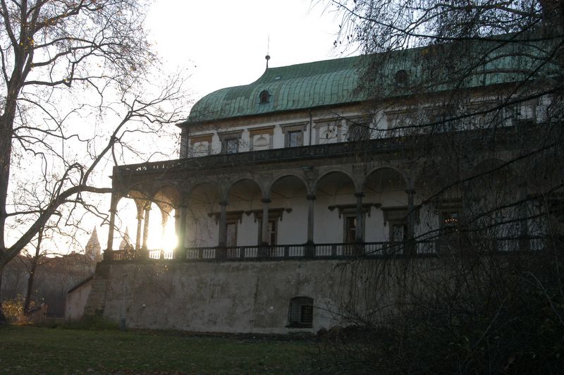 Winter sun  at the Belvedere, summer palace beside Prague Castle