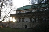 Winter sun  at the Belvedere, summer palace beside Prague Castle