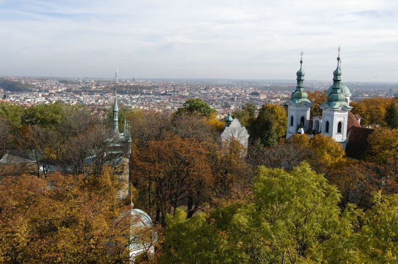 The Mirror Labyrinth and Strahov Monastery dressed in autumn colours