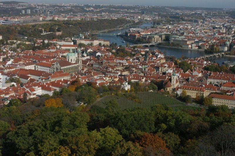 Prague from the Observation Tower on Petrin