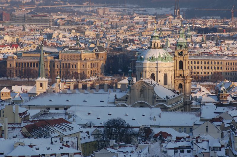 Hradcany under snow