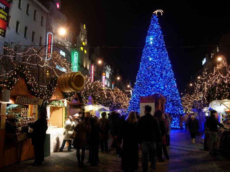 Wenceslas Square and the Christmas market