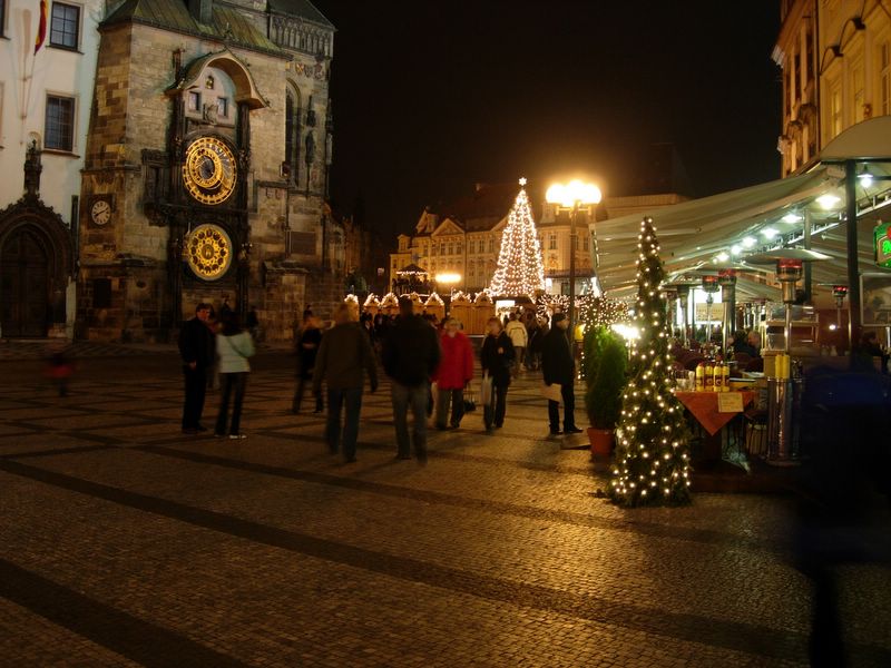 Christmas atmosphere at the Astronomical Clock