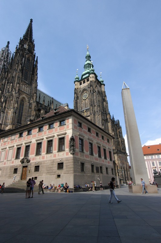 Old Provosty, granite monolith and St Vitus Cathedral