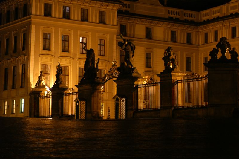 Entrance gate after the guards have left