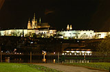 Night view from the Old Town end of Charles Bridge