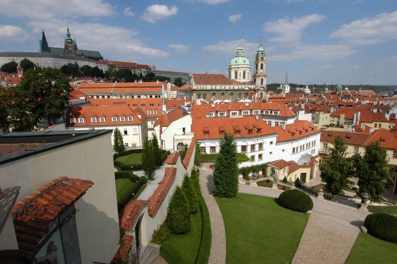 View over Prague from the Wallenstein Place