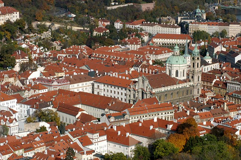 Red roofs in the autumn colours