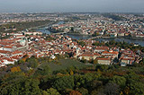 The Vltava cutting Prague in two