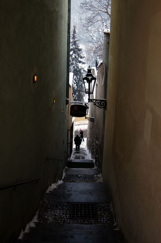 Narrow path from the Prague Castle