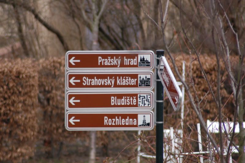 Prague signs, of course in Czech...