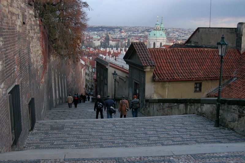 Way down from the Prague Castle