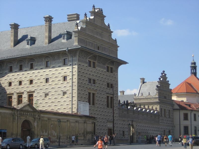 In Schwarzenberg Palace are situated big fireplaces, as you can guess from the tall chimneys