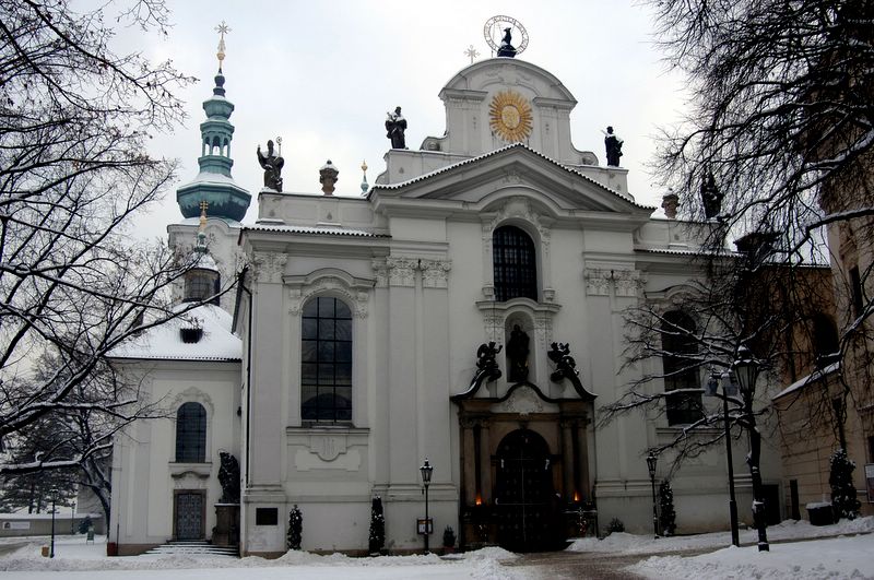Strahov Monastery in white clothes