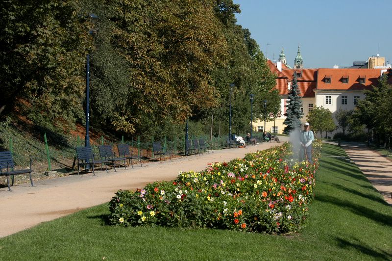 Park at the Memorial for the victims of Communism (Ujezd)