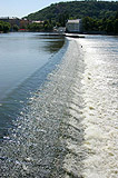 Vltava weir in the summer