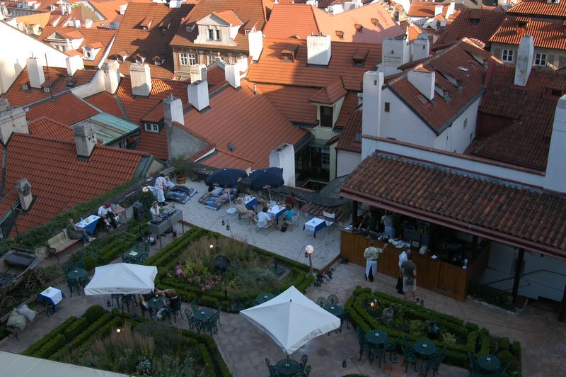 Bazzar terrace at the Prague Castle