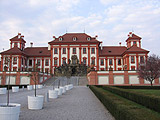 Troja Chateau in the evening