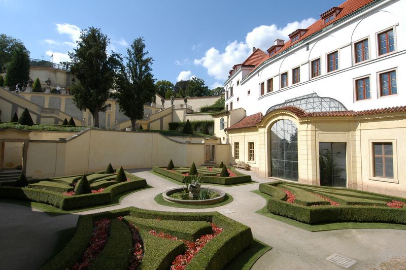 Flowers and stairs in Vrtbovska Garden