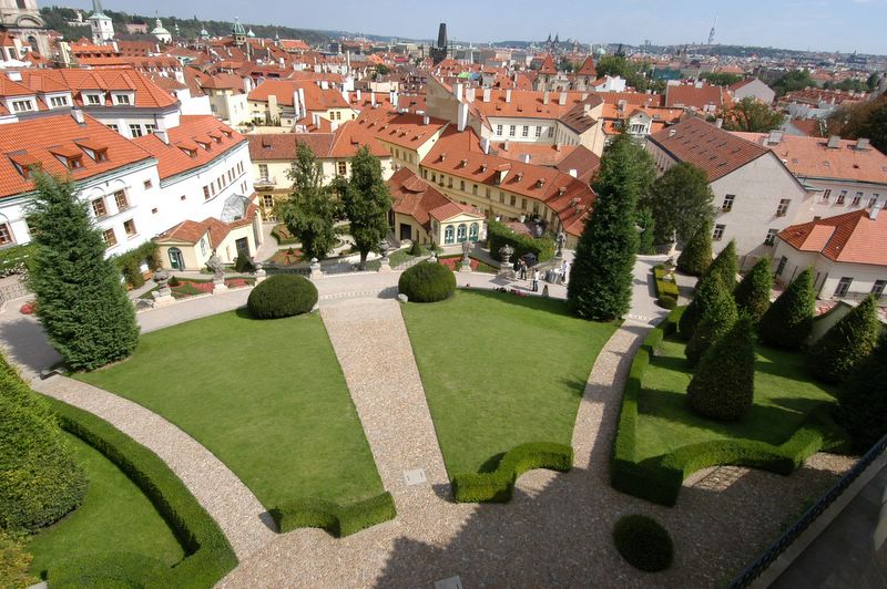 Prague from the heights of Vrtbovska Garden