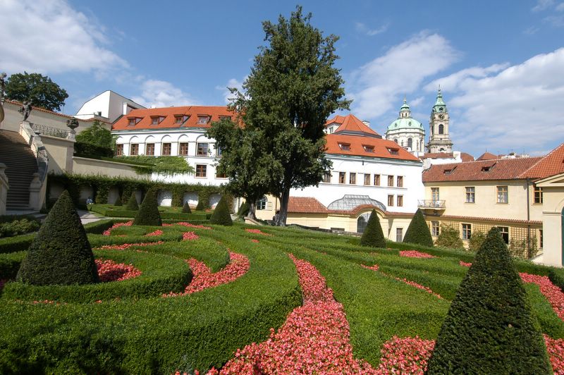 Flower labyrinth in the Gardens below the Prague Castle
