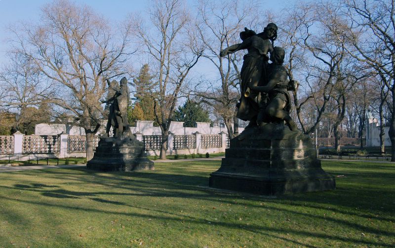 Statues of Libuse and Premysl by Josef Myslbek