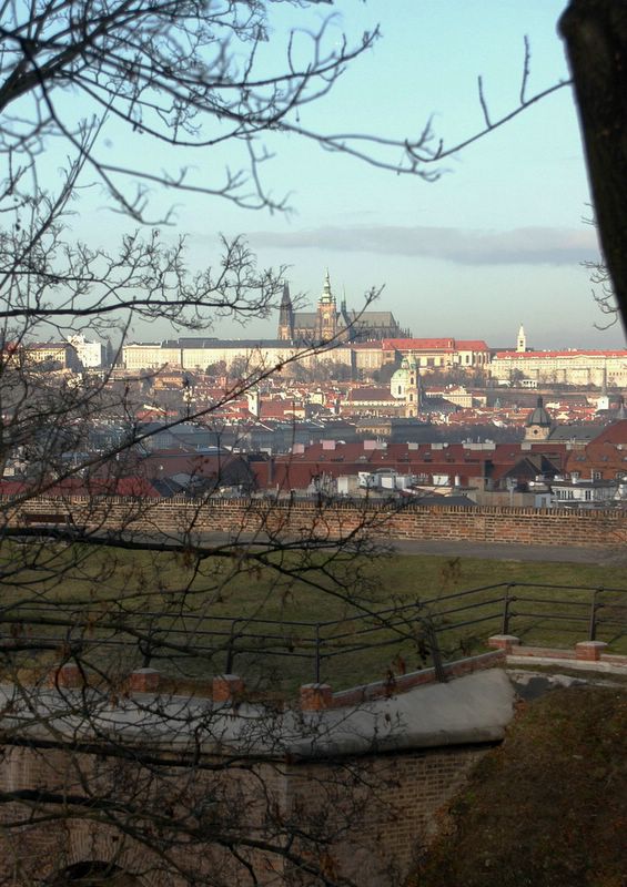 Prague Castle from the heights of Vysehrad