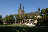 Neo Gothic towers of St Peter and St Paul Church in Vysehrad