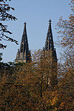 St. Peter and Paul Curch towers in golden colours